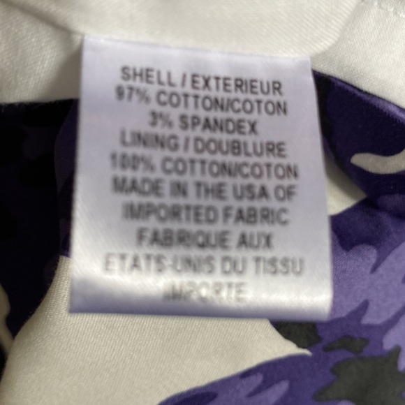 Milly, white with purple floral print. - Picture 5 of 5